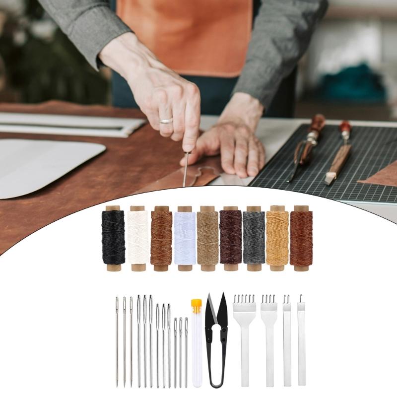 Multifunctional Leather Working Tool Leather Sewing Set Leather Repair Tool Leather Stitching Tool for Leather Craft