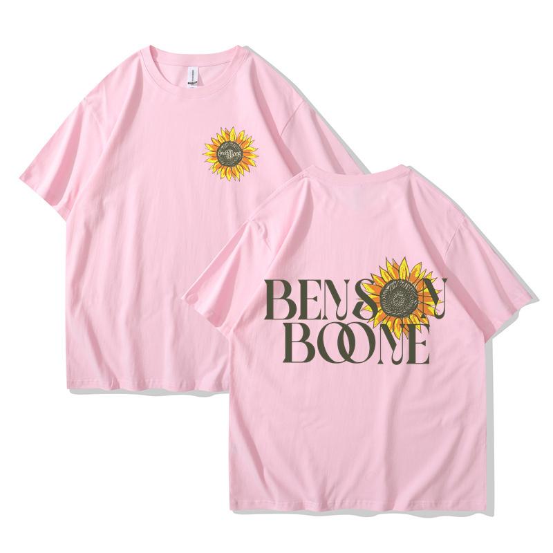 Benson Boone Sunflower Tee Merch Crewneck Short Sleeve Summer Men/Women Streetwear Tees Shirts Top