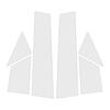 6pcs/set Anti-Scratch Glossy Pillar Posts Trim Decal Protective Film Cover for Fiat 500 Car Windows Door Styling Protection Upgrade Accessories