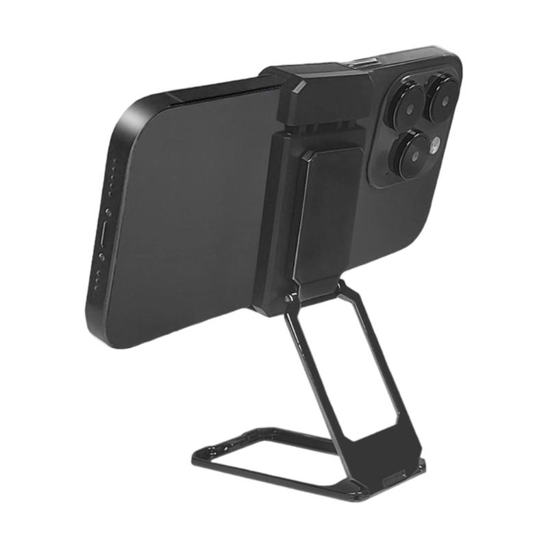 

Foldable Zinc Alloy Phone Stand With 360 Degree Rotation Adjustable Angle Portable Holder For Office Home Travel чорний