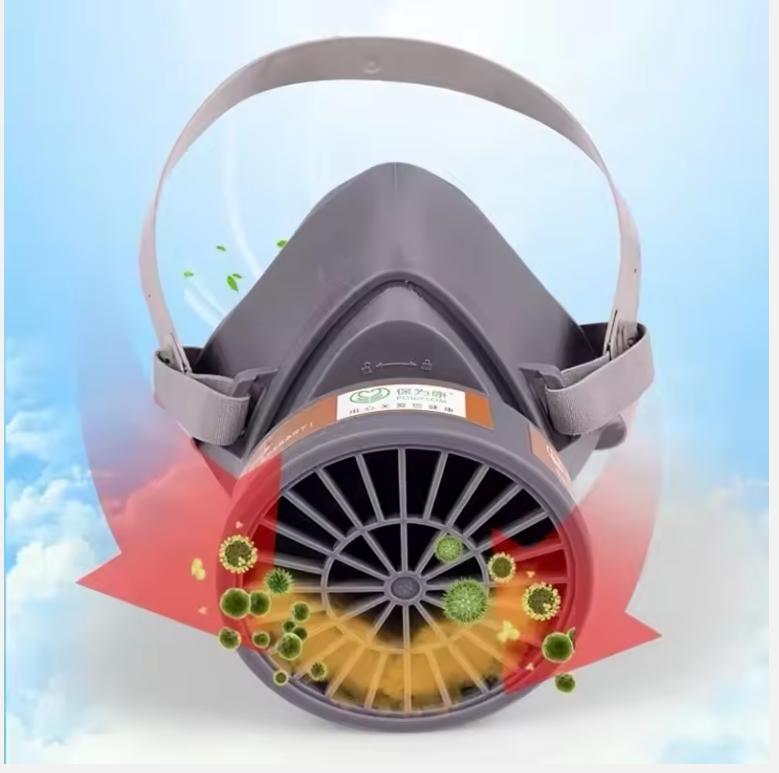 Anti Smoke Protective Mask With Activated Carbon Filter Respirator Paint Welding Chemicals Toxic Gases