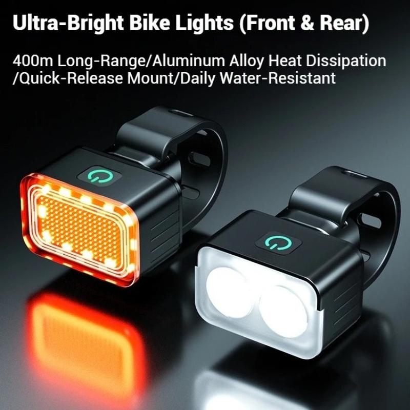 LEM Bicycle LED Light Rear Front Type-C Rechargable 260LM Riding Light Waterproof Bike Taillight Night Cycling Llumination Safety Lamp