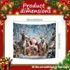 1Pcs Santa Reindeer Christmas Eve Sky Decoration Background Xmas Backdrop Decorations For Photo Studio Photo Booth Party