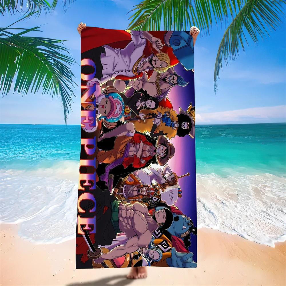 New Anime Character Printed Microfiber Beach Towel Quick Dry Water Absorbent Bath Towel
