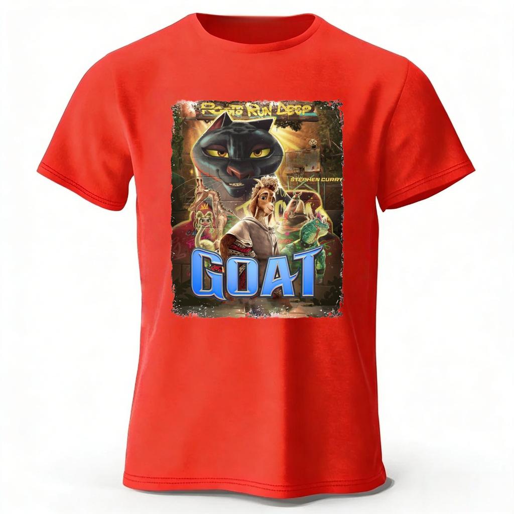2026 New Anime Movie Miracle Dream Team GOAT Pure Cotton ShortSleeve Merchandise Unisex Street Fashion Casual PlusSize TShirt