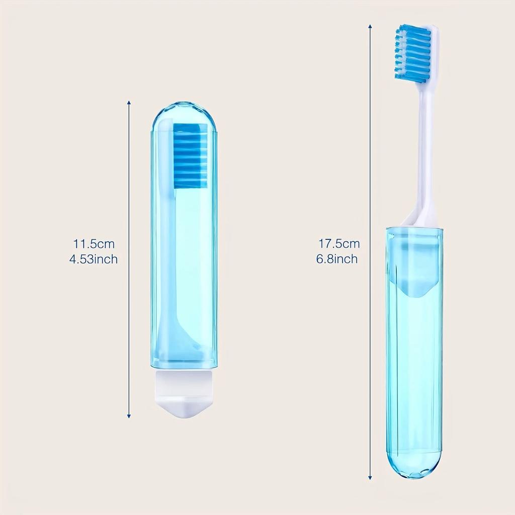10pcs Travel Portable Folding Toothbrush Super Soft Bristle Toothbrush Fold Camping Hiking Outdoor Easy To Take Teethbrush