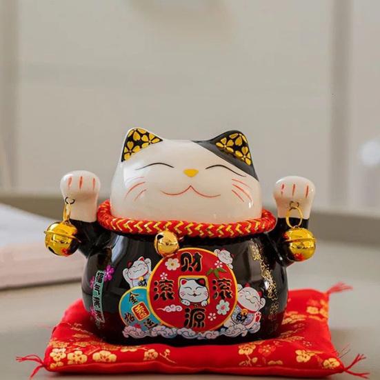 Saving Jar Fine Workmanship Large Capacity Ceramic Japanese Style Lucky Cat Piggy