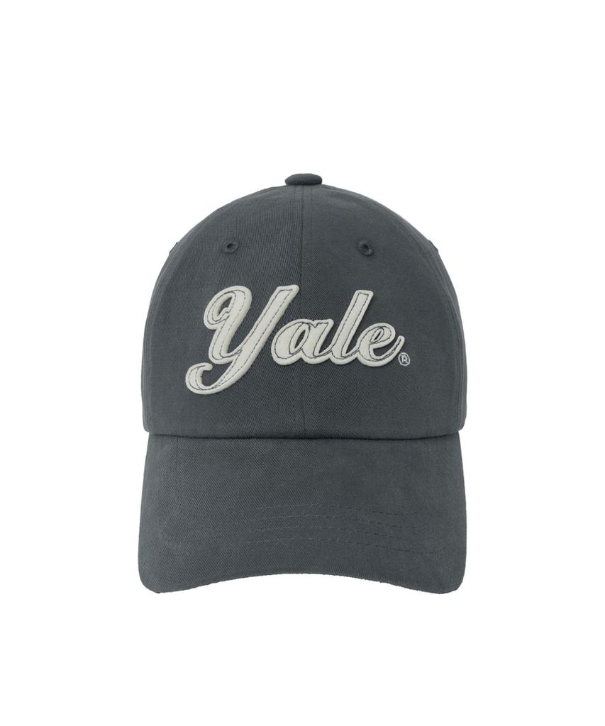 YALE Felt Applique Ball Cap_Charcoal