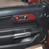 Red Carbon Inner Door Handle Bowl Cover Trim Accessories For Ford Mustang 15-25