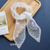Sweet Flower Lace Neck Strap Dressing Decoration Korean Style Hair Band Neckerchief Transparent Long Ribbon Head Scarf