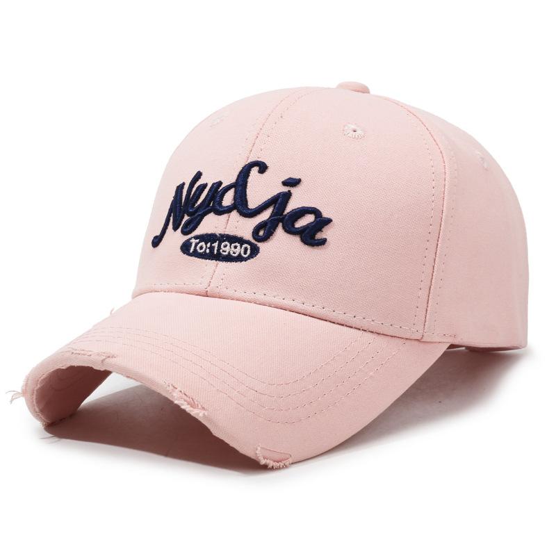 

Весна Осень Бейсболка Мужчины Женщины Вышитые Буквы Солнцезащитная Кепка Кепка Для Отдыха На Природе розовый