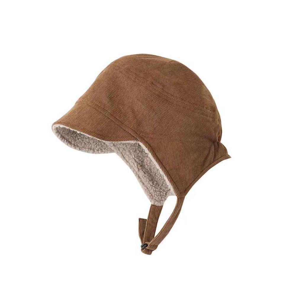 

Double Sided Wearable Pilot Cap Solid Color Ear Protection Hat Casual Corduroy Cap Winter Outdoor хакі