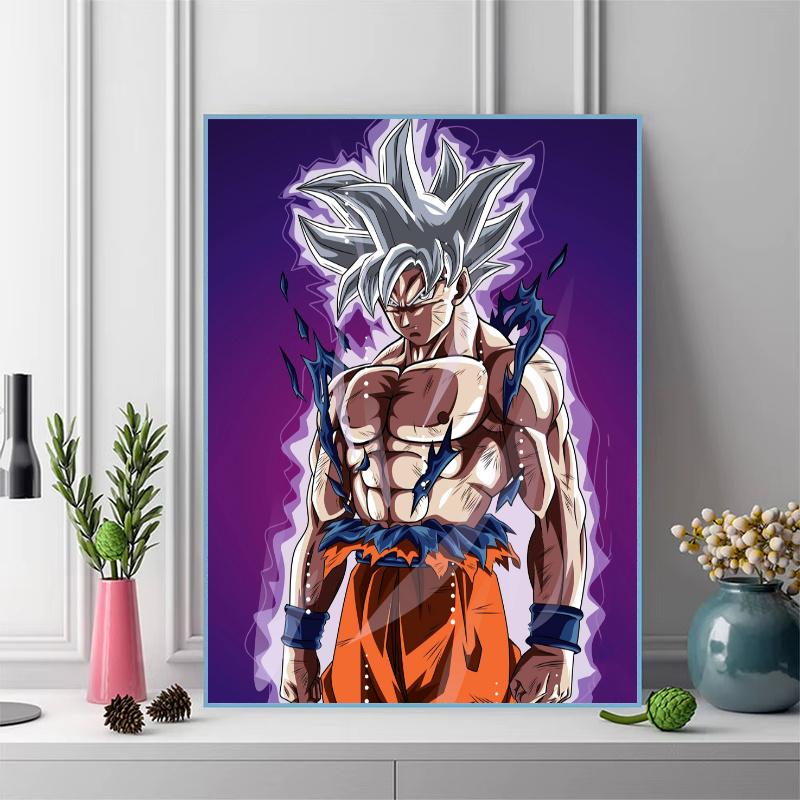 Dragon Ball Son Goku Pattern 3pcs 100% Round Full Drill 5D DIY Diamond Painting Embroidery Cross Stitch Rhinestone Décor