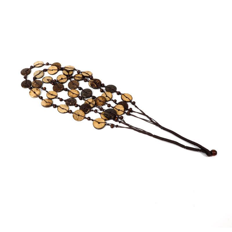 JMXD - Fashion Exaggerated Bohemian Necklace European and American Vintage Ethnic Style Handmade Beaded Women's Accessories