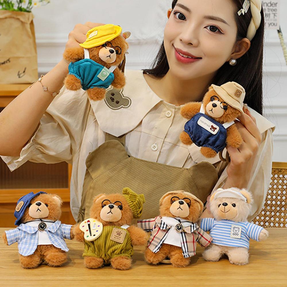 Kawaii Bär Plüschtier Schlüsselanhänger Mehrere Stile Stofftier Für Jungen Mädchen Kinder Weiche Puppe Heimdeko Rucksack Tasche Anhänger Niedliche Geschenke
