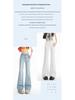 M1 Spicy American Mid-Low Waist Wide Leg Bell Bottom Jeans for Women