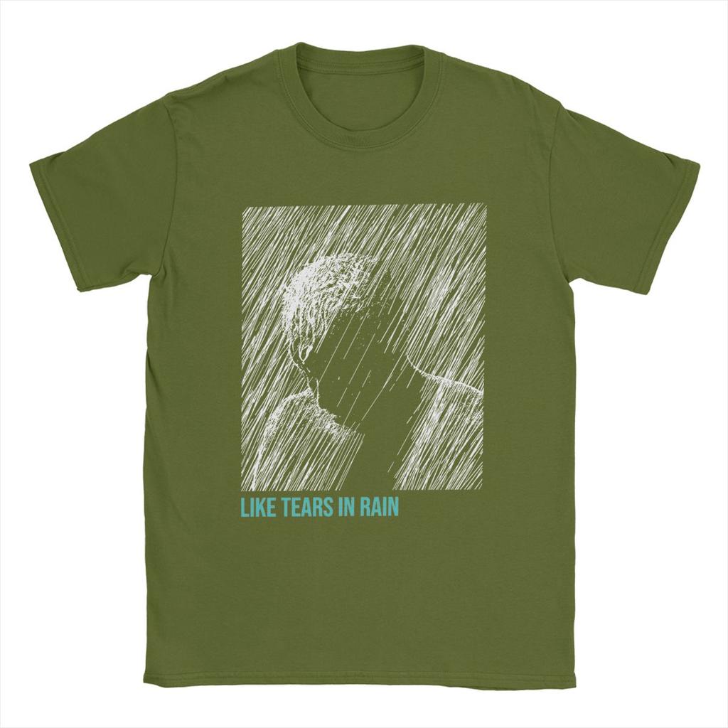 Blades Runners Like Tears In Rain T-Shirts für Herren Baumwolle Vintage T-Shirts Rundhalsausschnitt 2049 Y2k Harajuku T-Shirt Kurzarm Neu
