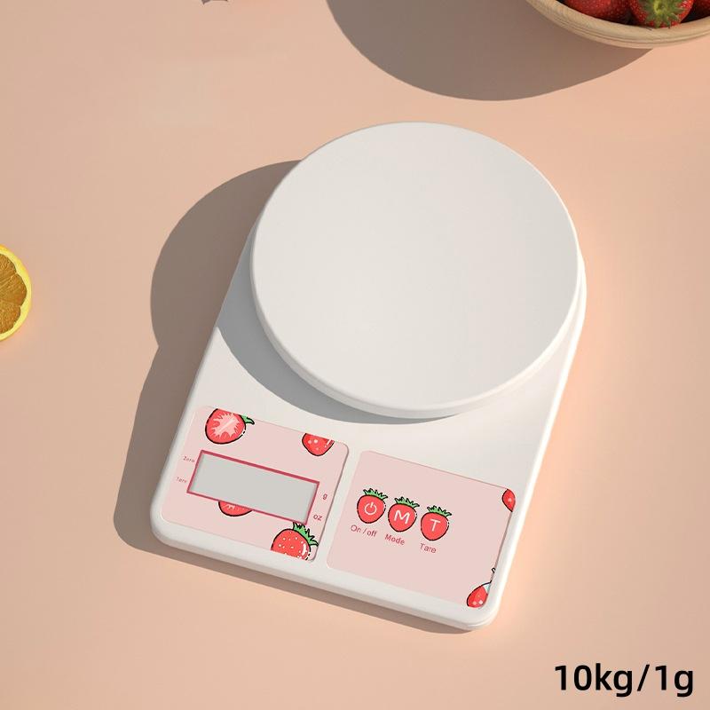 Digital Food Scale 1g High Precision Strawberry Cartoon Kitchen Scale Multifunction for Cooking Baking Weight Control