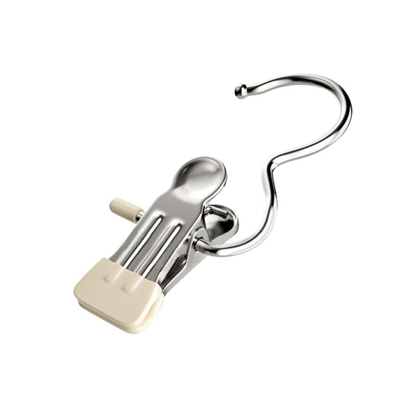 Multifunctional Non-Slip Underwear Hanger with Three Clips and No-Punch Hook