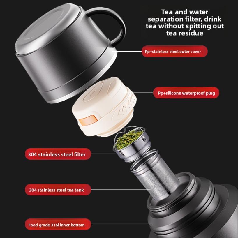 High capacity  thermos kettle stainless steel car outdoor travel hiking thermos cup tea making sports water kettle