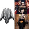 Damen Schal Spinnennetze Poncho Schal für Halloween Cosplay Kostüm