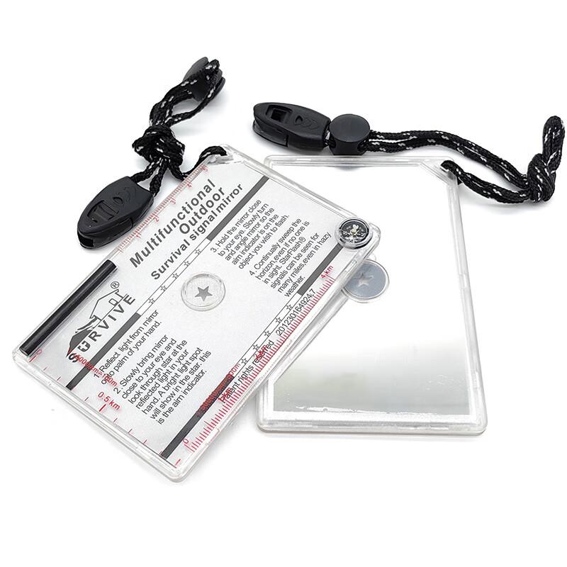 Emergency Survival Signal Mirror with Whistle