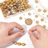 26 Styles Electroplated Glass Bead Flat Round with Letter Gold 1Set Glass Seed Beads Mixed Shapes 4~10x3~5mm Hole: 1~1.2mm
