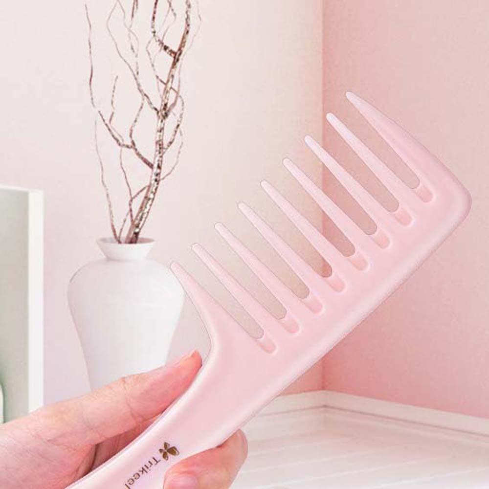 Scalp Massage Pink Hair Brush Anti-static Fine Tooth Hair Combs Portable Wide Tooth Comb  Household