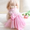 Rose Wedding Dress Pink Princess Tulle Puffy Skirt, Suitable for Weddings, Parties, Pets