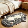 Cat Shaped Plush Area Rug Adorable Soft Fluffy Floor Mat for Bedroom Bedside Playroom Cat Lover Home Decor