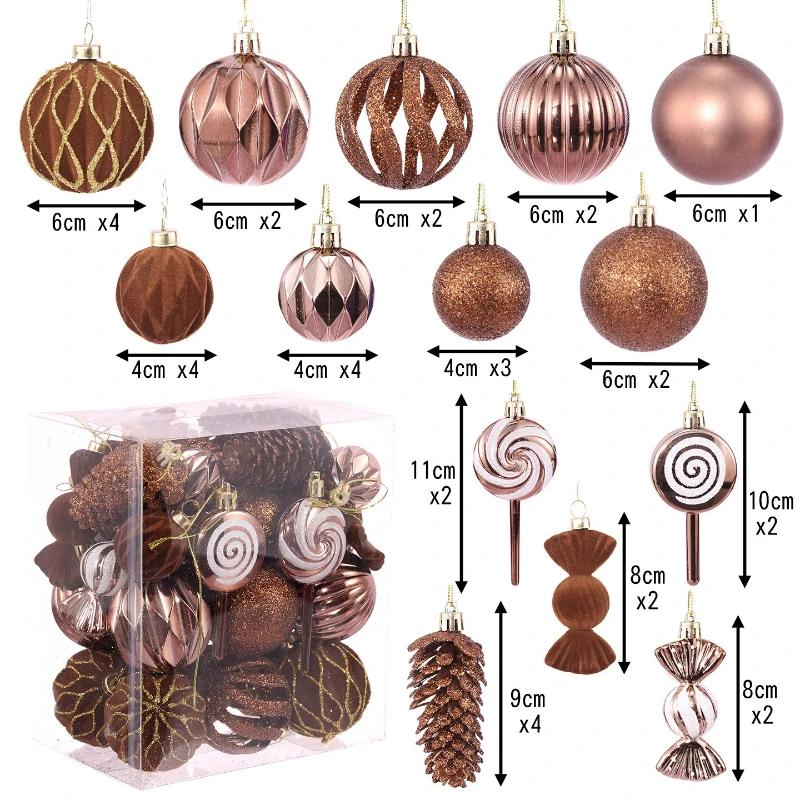 11/11pcs Christmas Ball Ornaments Special-shaped Christmas Tree Party Decoration New Christmas Spheres Pendant Short Snail Set