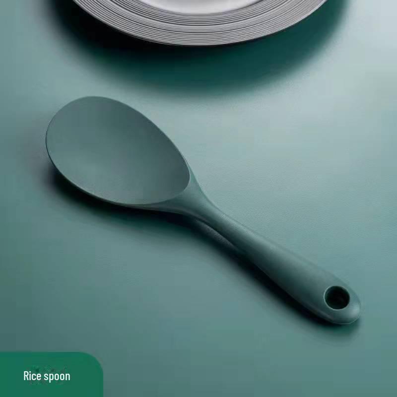 Set de Cocina de Silicona Resistente a Altas Temperaturas: Pala Antiadherente, Cuchara Grande y Pequeña, Colador de Sopa - Grado Alimenticio, Seguro para Ollas