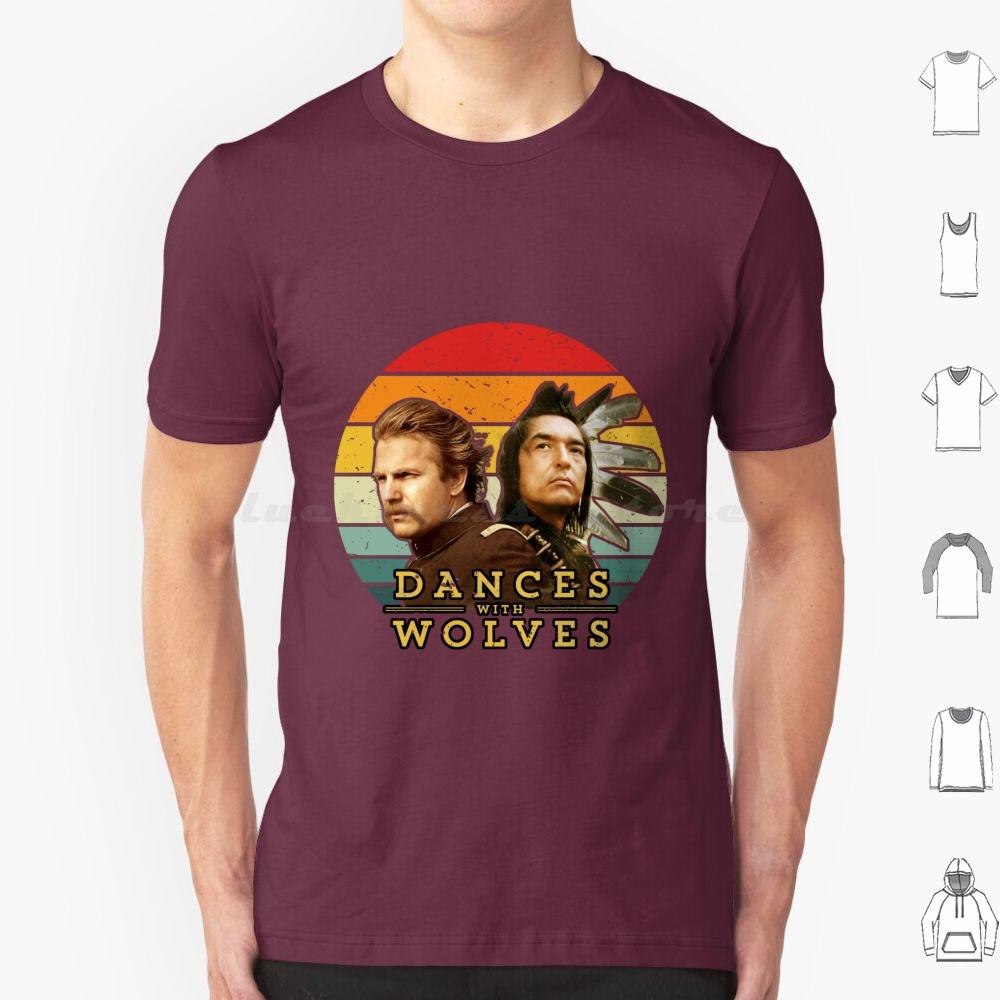 Dances With Wolves T Shirt Big Size 100 Cotton Dances With Wolves Man Movie Animals Nature Dances Moon Music Retro Western S