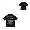 [2] American trendy brand short-sleeved t-shirt black and white collection printed short-sleeved t-shirt casual couple men and women of the same style
