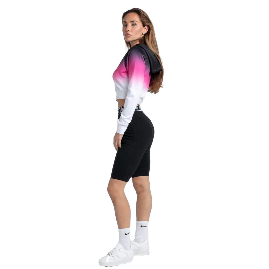 SikSilk Womens/Ladies Fade Crop Hoodie
