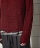 Unalloyed Argyle Elbow Knit Zip-Up Hoodie / Burgundy