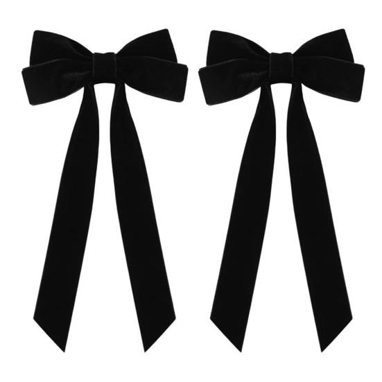 

2 шт. Бархатные рождественские банты для украшения 5 x 10 Винтажные банты из лент Рождественское украшение для елки для дерева дома вечеринки венка праздничного декора