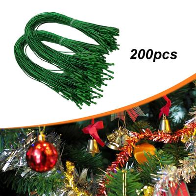200 Pieces Christmas Ornament Hangers Ornament Strings Versatile Decorative Portable Hanging Ropes for Balls Bookmarks Party