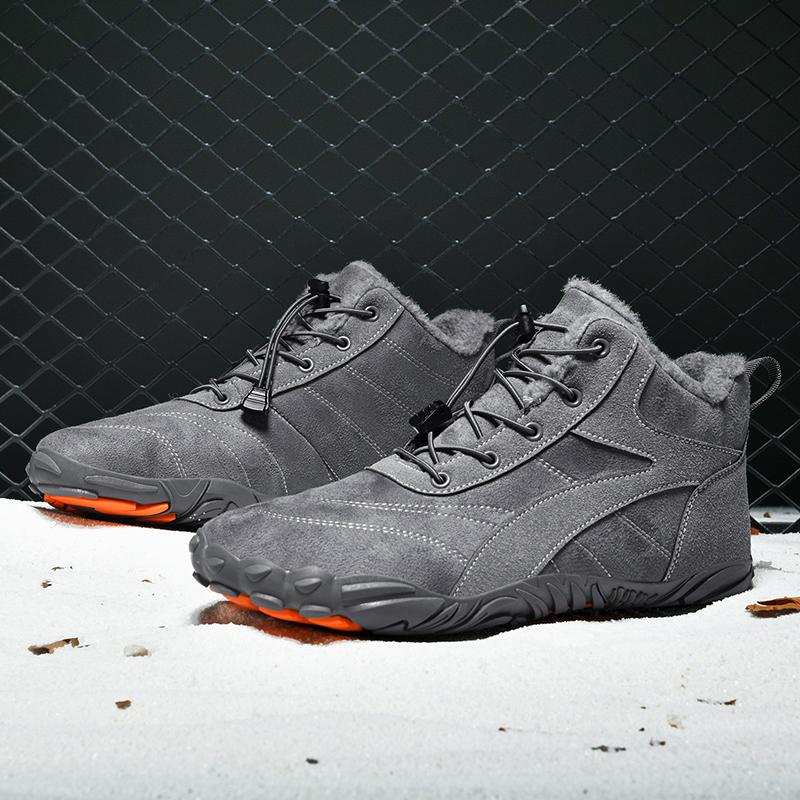 Men's and Women's Plush Warm Snow Boots Are Fashionable Versatile Lightweight Non Slip Men's Outdoor Hiking Shoes