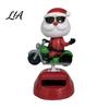 Holiday Car Interior Ornaments Solar Powered Dancing Ornament, Creative Dashboard Christmas Cartoon Figure for Auto Decoration, Cute Shaking