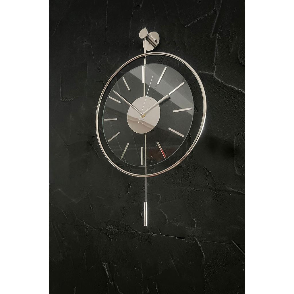 Hochwertige massive Glas-Metall-Wanduhr, moderne dekorative Metall-Wanduhr