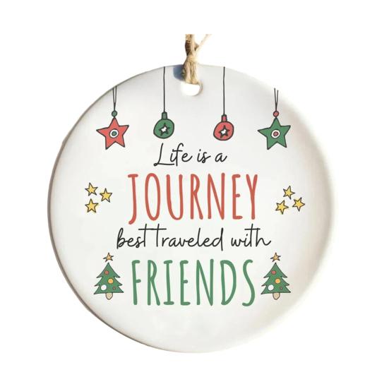 Neighbors Christmas Ornament Thank You Gift for Good Neighbors Welcome to The Neighborhood Holiday Ceramic Tree Ornament