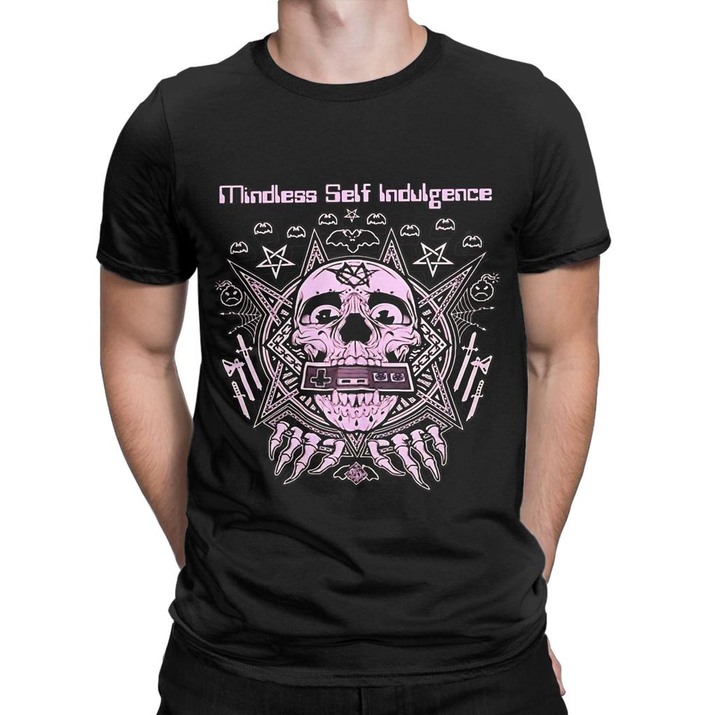 Men Mindless Self Indulgence T Shirt Pure Cotton Clothes Vintage Short Sleeve Round Neck Tees Summer T-Shirt