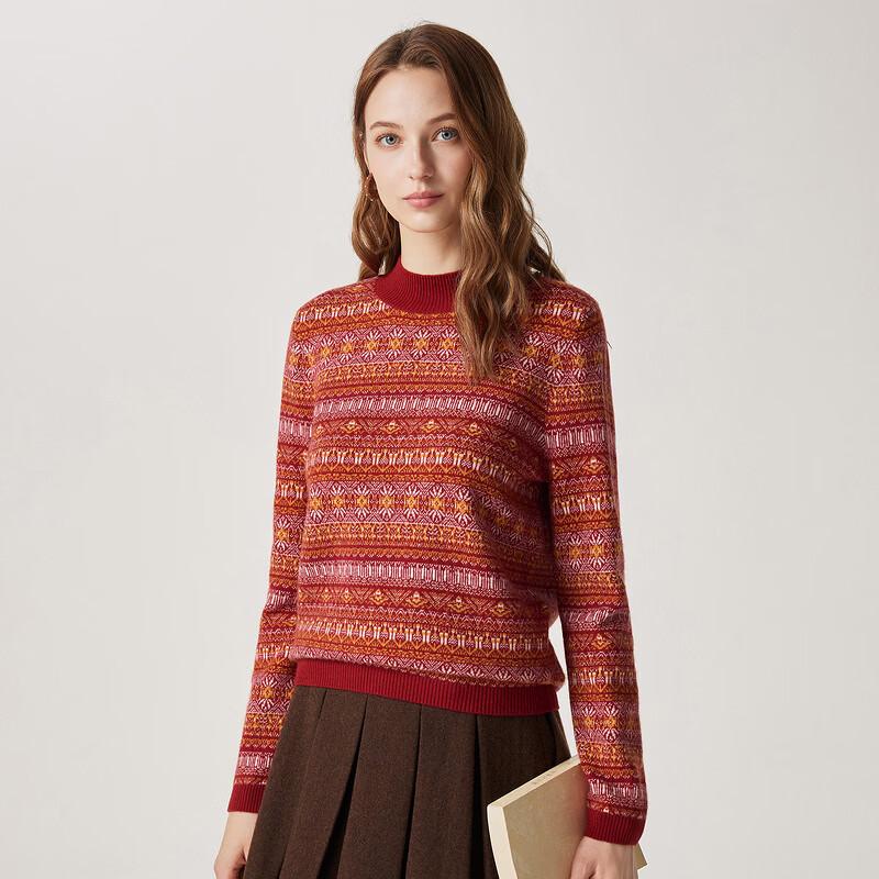 Zhaojun Women's Fair Isle Wool Sweater