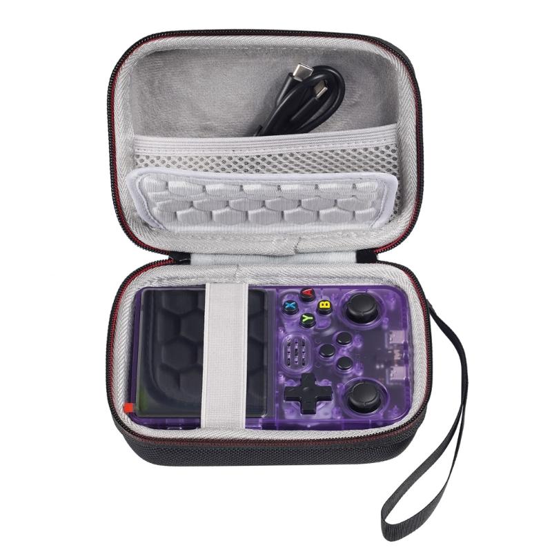 Scratch Resistant Handbag Storage Bag for R36S/R35S Shockproof Case Game Console Pouch with Mesh Pocket Carrying Case