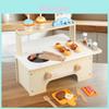 Wooden Kids Toy Pretend Play Bbq And Ice Cream Stand For Role Play And Imaginative Fun