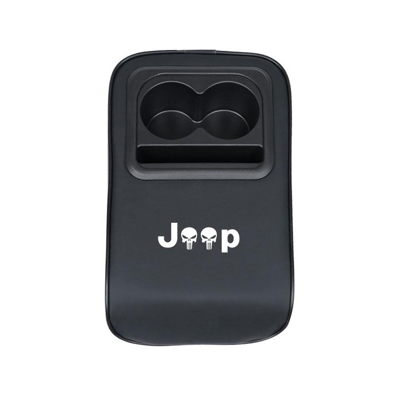 1Pcs Leather Auto Armrest Cushion Height Car Center Console Pad Valve Stem For Jeep Wrangler Gladiator Renegade Grand Cherokee KUBEL1