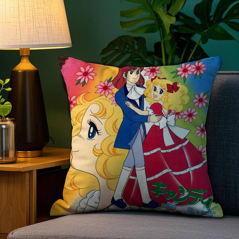 Poszewka na poduszkę Pluszowa tkanina Miękka Dwustronny nadruk Anime C-Candy Candy Poszewka na poduszkę na sofę Poduszki dekoracyjne
