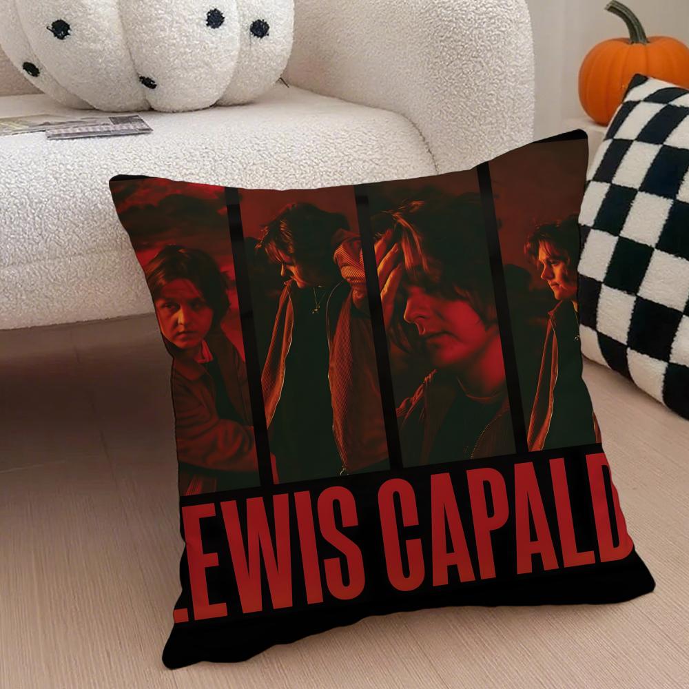Intense POP Singer LLewis Capaldi Cushion Cover Throw Pillow Cover Hidden Button Durable Polyester Chair Cushion