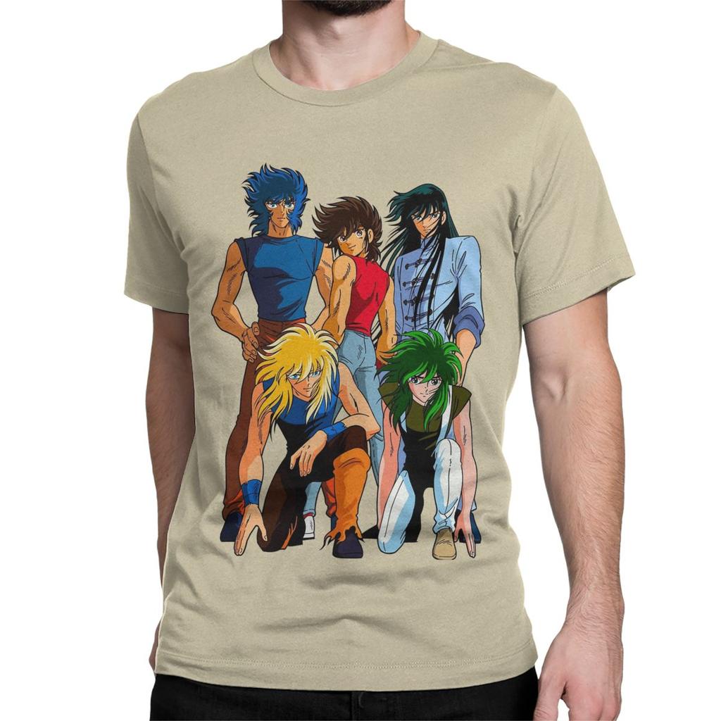 Knights Of The Zodiac Japanese Anime T-Shirt Men Women Saints Seiya Casual 100% Cotton Tees Short Sleeve T Shirts Summer Clothes